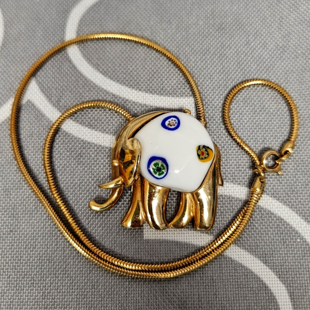 Vintage Eisenberg Elephant Necklace